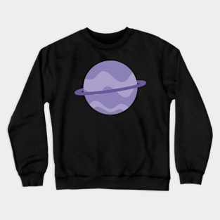 Purple stripey planet Crewneck Sweatshirt